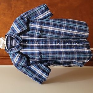 American Rag | Men's 100% Cotton Short Sleeve Plaid Shirt that Snaps - size XXL